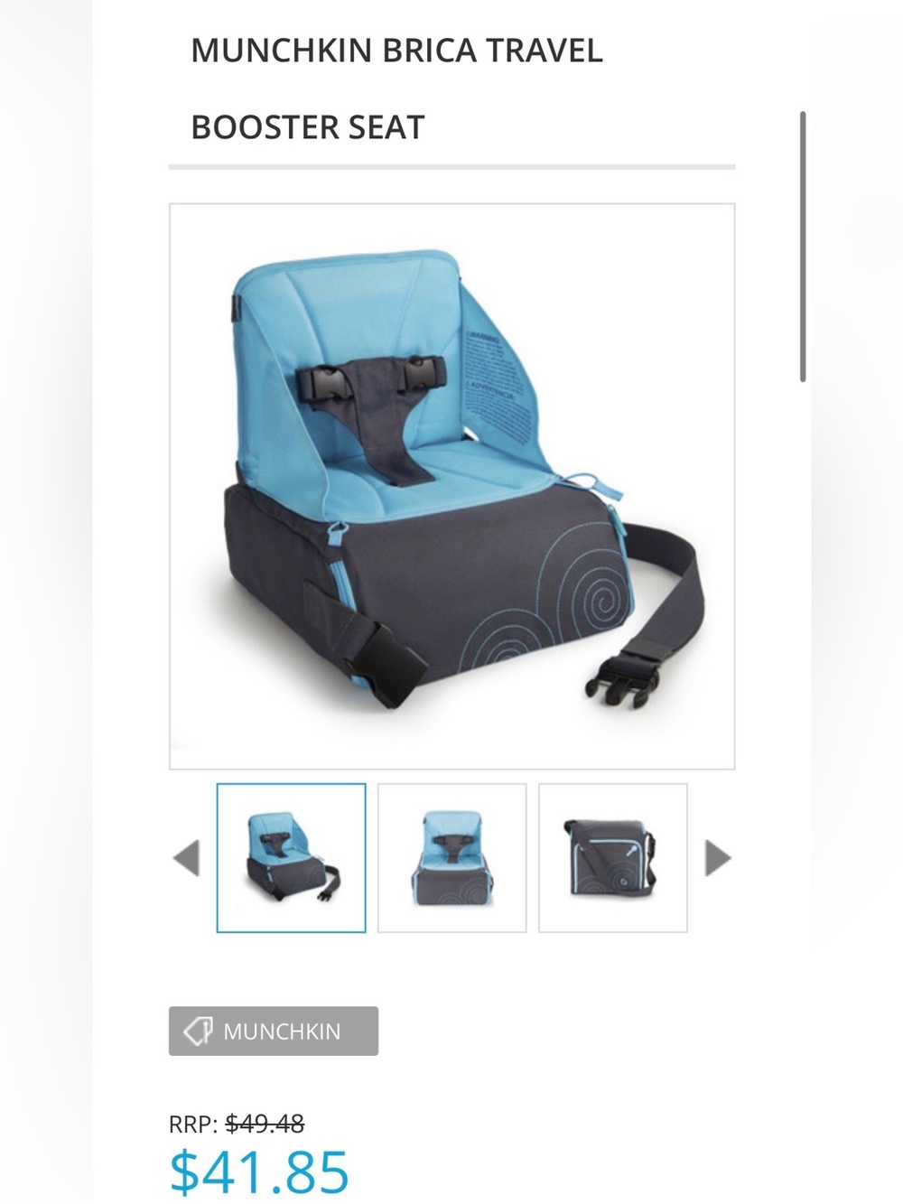 Munchkin Brica Travel Booster Seat